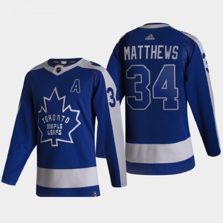 Camisola Toronto Maple Leafs Auston Matthews 34 2020-21 Reverse Retro Authentic - Homem